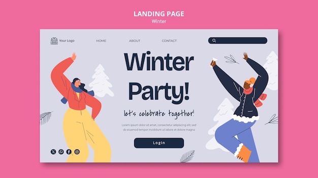 Gratis PSD vintermaldesign