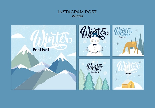 Gratis PSD vintermodelldesign