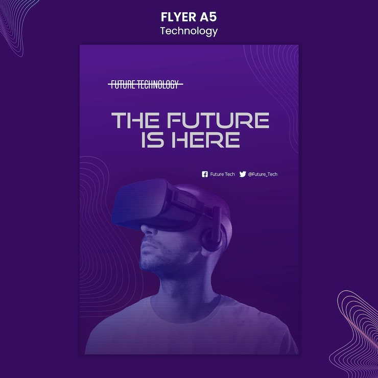 Gratis PSD virtual reality flyer skabelon