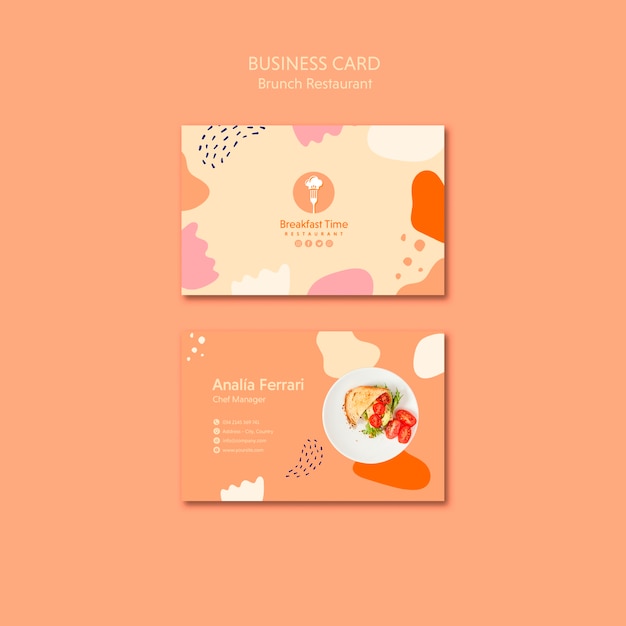 Gratis PSD visitkortsdesign för kökschef