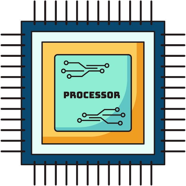Gratis PSD visning af computerchip