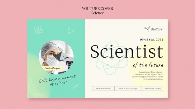 Gratis PSD vitenskapsmal for flat design