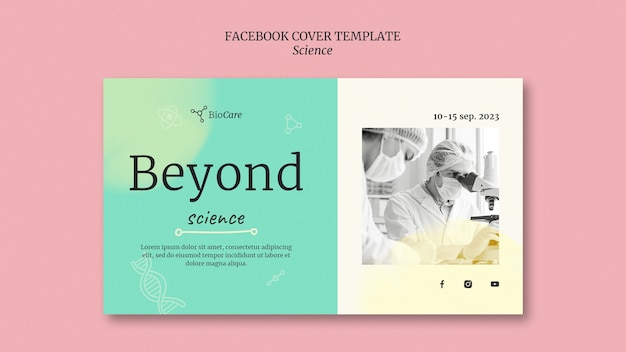 Gratis PSD vitenskapsmal for flat design