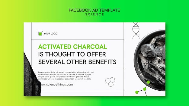Gratis PSD vitenskapsmal for flat design