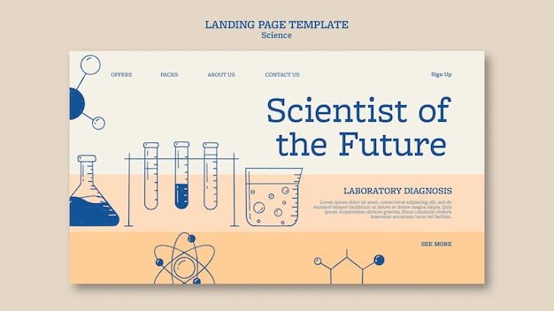 Gratis PSD vitenskapsmaldesign