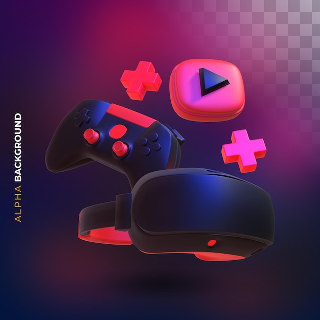 Gratis PSD vr videospil komposition