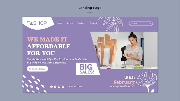 Gratis PSD webmal for motesalg