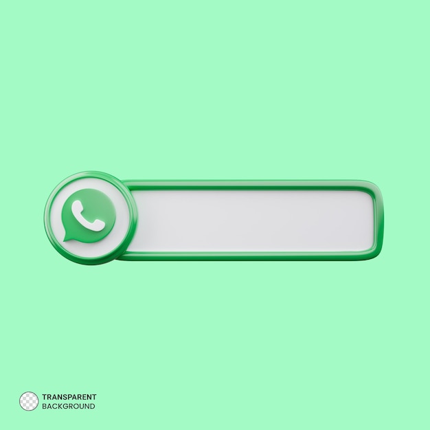 Gratis PSD whatsapp søgefelt 3d rendering