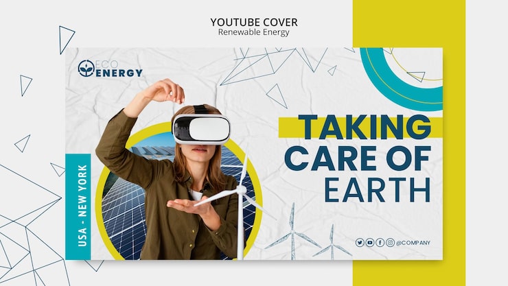 Gratis PSD youtube-cover om vedvarende energi