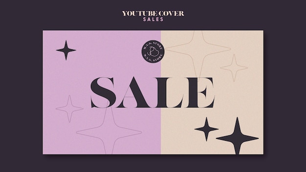 Gratis PSD youtube-cover-skabelon til salgsrabat