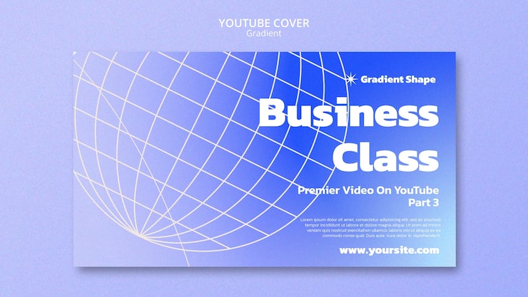 Gratis PSD youtube-forside mal med gradient stil