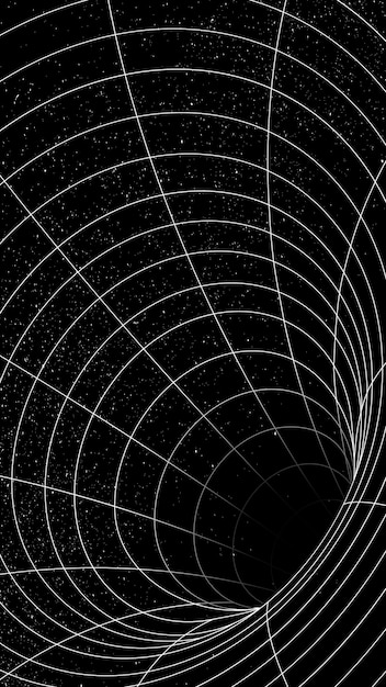 Gratis Vektor 3d grid ormehul illusion design element vektor