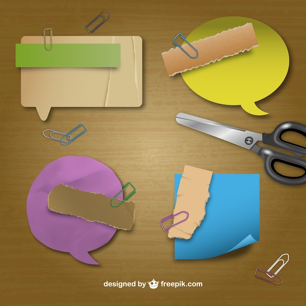 Gratis Vektor 3d sticky notes