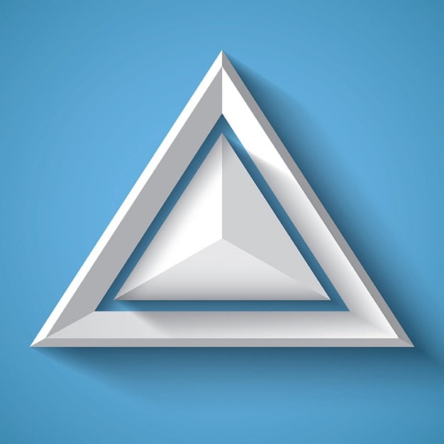 Gratis Vektor 3d trekant