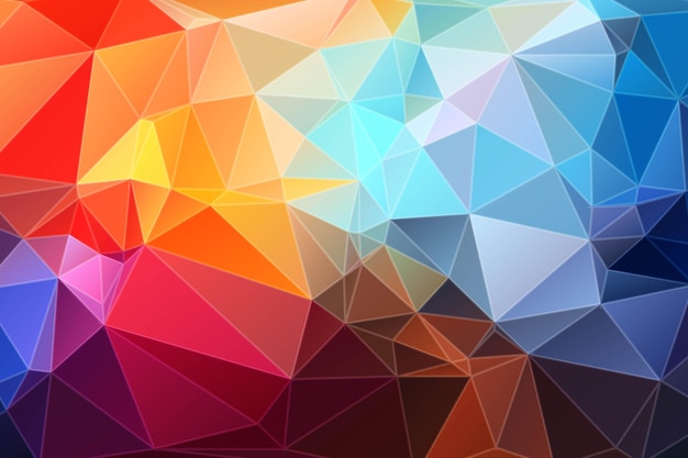 Gratis Vektor abstrakt farverig polygonal baggrund