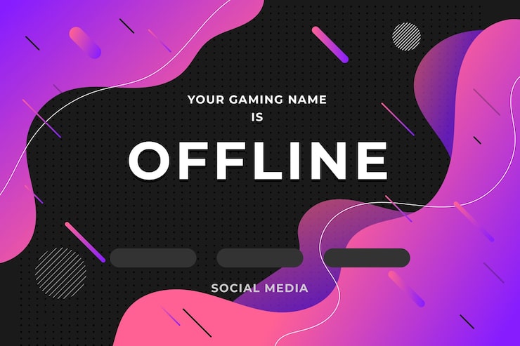 Gratis Vektor abstrakt offline twitch banner