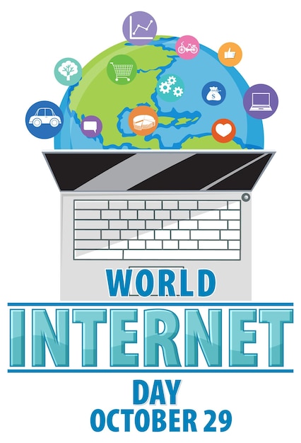 Gratis Vektor bannerdesign til world internet day