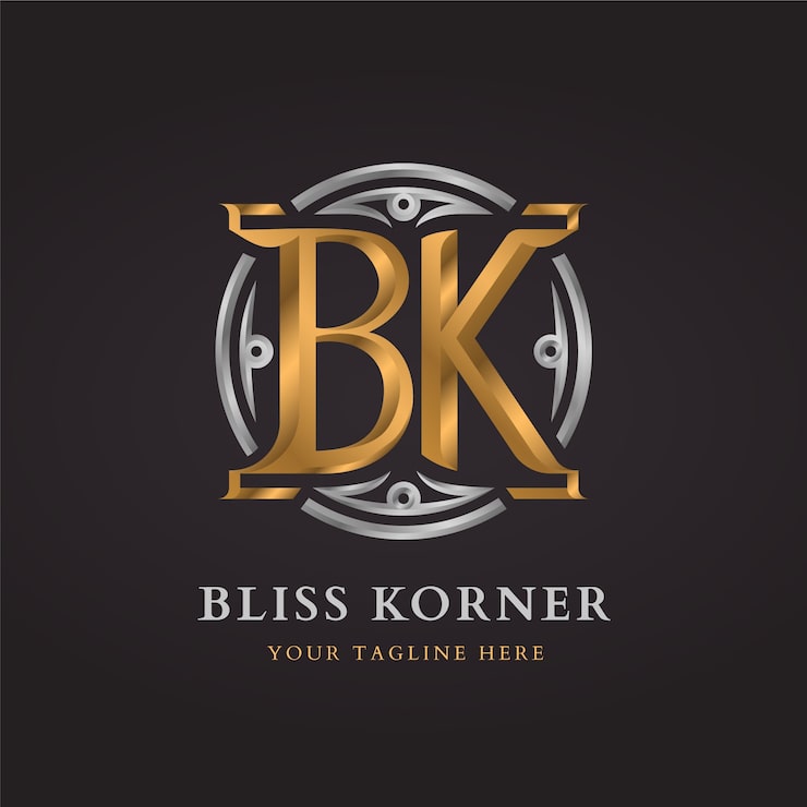Gratis Vektor bk logo monogram design