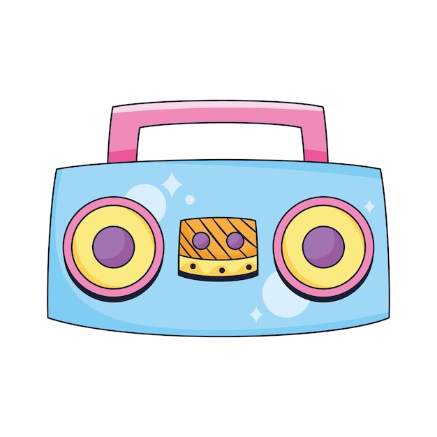 Gratis Vektor blå ghettoblaster