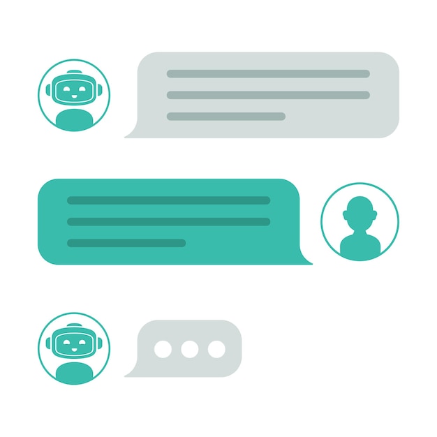 Gratis Vektor chatbot conversation vectorart