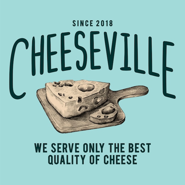 Gratis Vektor cheeseville butik logotypdesignvektor