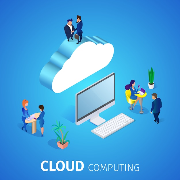 Gratis Vektor cloud computing. databaseservice.