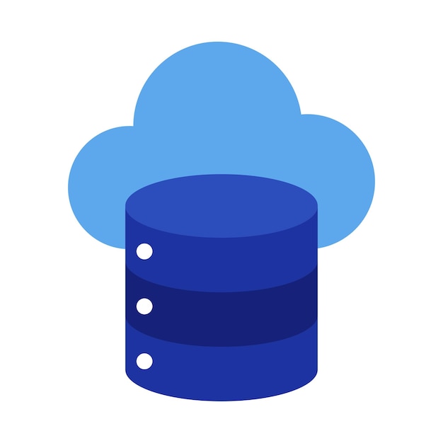 Gratis Vektor cloud database flat style