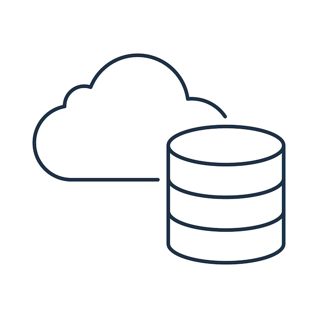 Gratis Vektor cloud med databaseoversigt