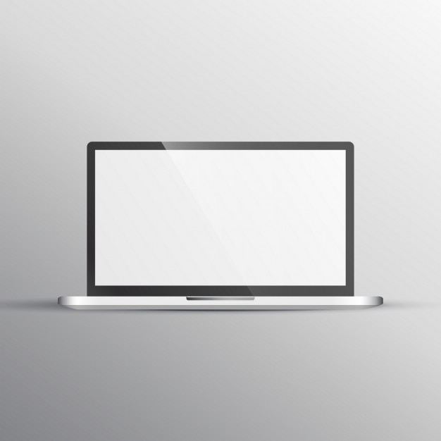 Gratis Vektor computer, mockup