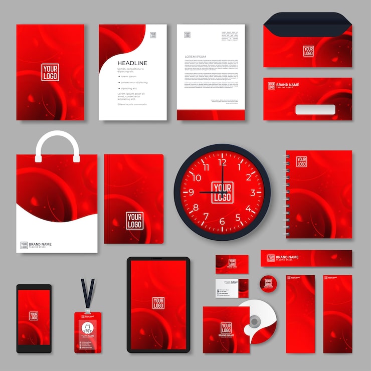 Gratis Vektor corporate branding identity design