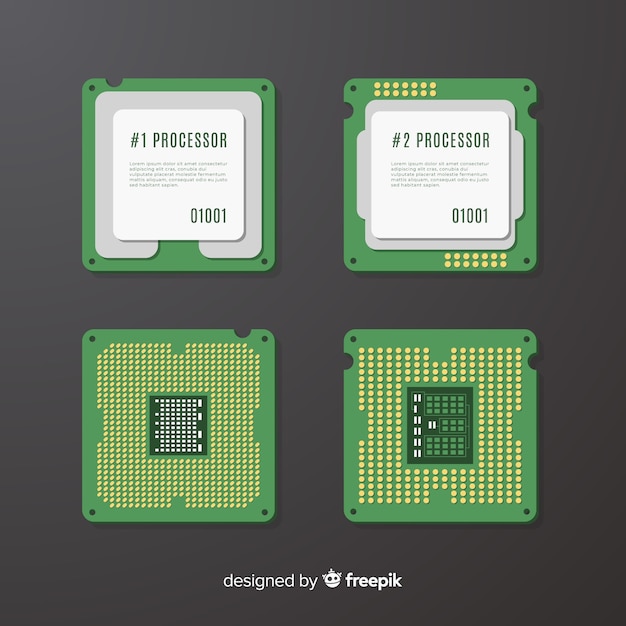 Gratis Vektor cpu sæt