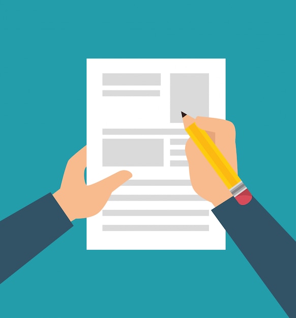 Gratis Vektor curriculum vitae isoleret ikon