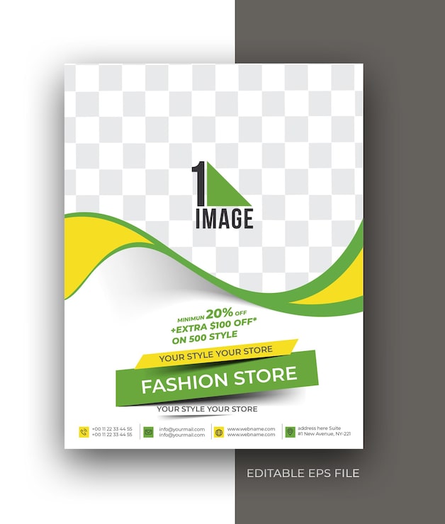 Gratis Vektor designskabelon til a4 flyer plakat, brochure og opslag til sociale medier