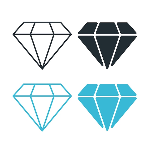 Gratis Vektor diamant flere stilarter sæt
