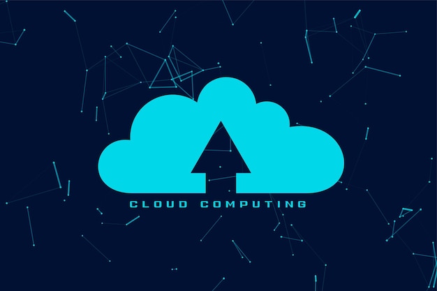 Gratis Vektor digital cloud computing webserver baggrund til datavisualisering