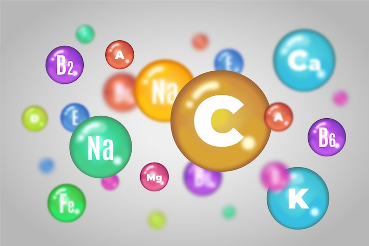 Gratis Vektor essential-komplex av vitaminer och mineraler