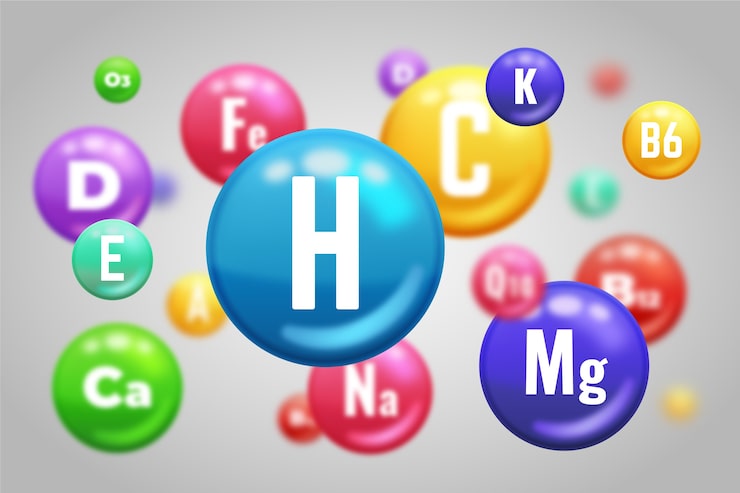 Gratis Vektor essential-komplex av vitaminer och mineraler