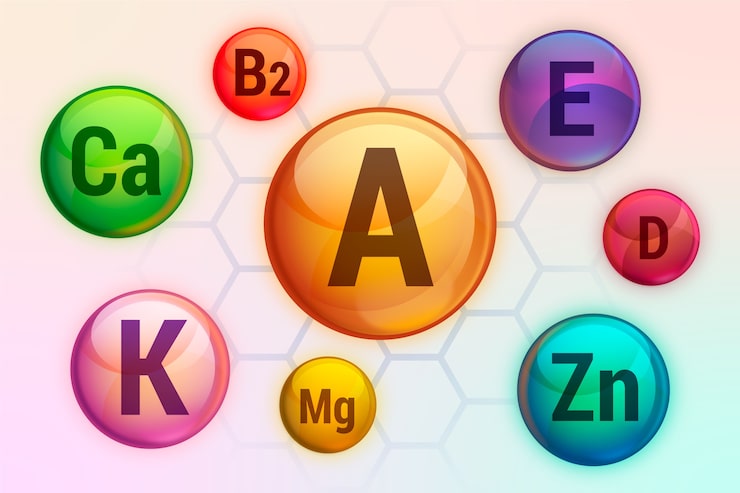 Gratis Vektor essential-komplex av vitaminer och mineraler