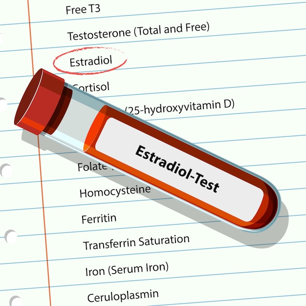 Gratis Vektor estradiol blodtest illustration