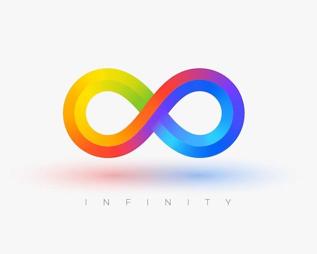 Gratis Vektor farverig 3d uendelighed loop struktur i moderne stil