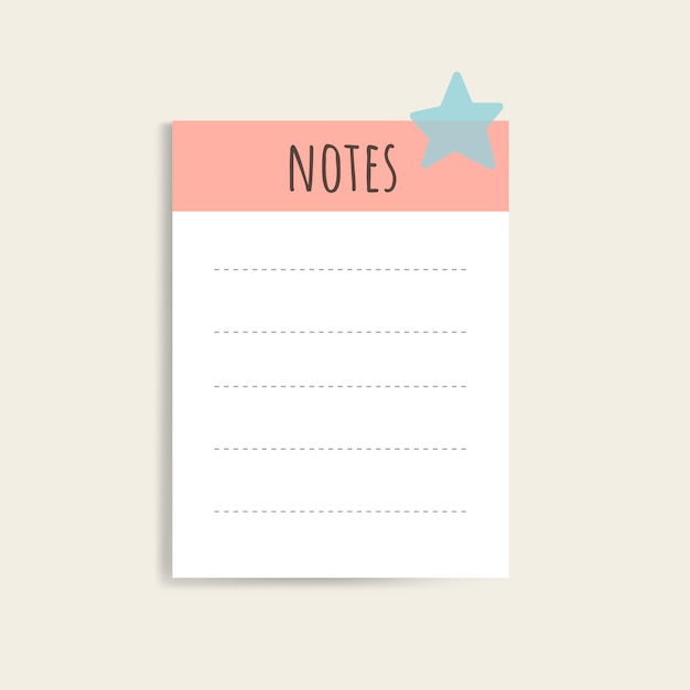 Gratis Vektor farverig notesblok