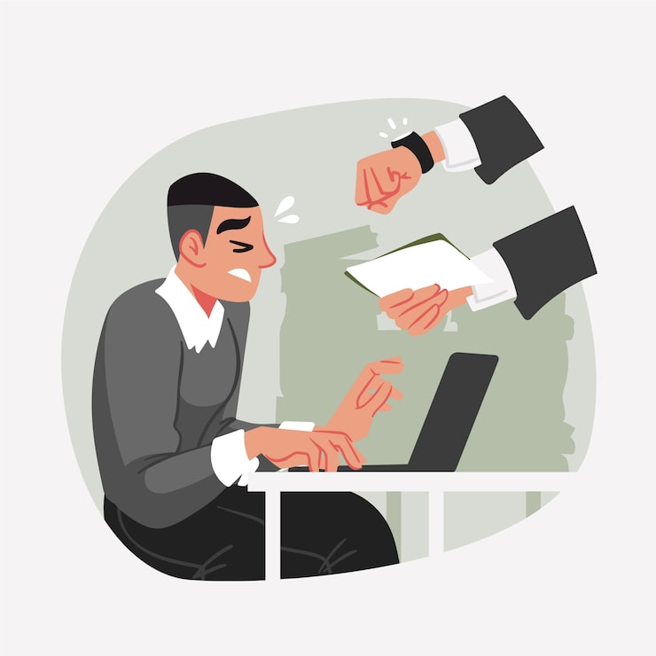 Gratis Vektor flat illustration av person som känner sig överväldigad