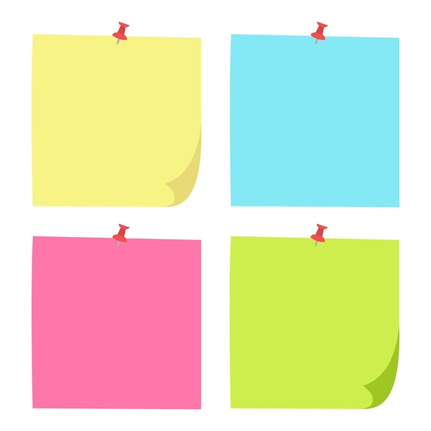 Gratis Vektor flerfarvede sticky notes