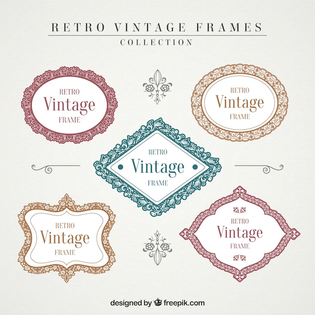 Gratis Vektor forskellige retro badges
