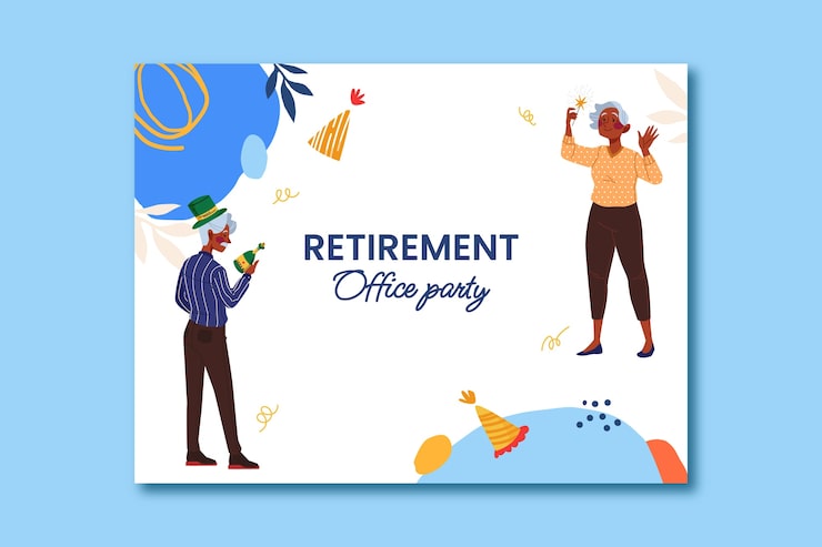 Gratis Vektor fotokabineskabelon til pensionsfest