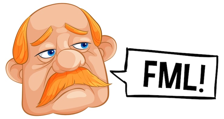 Gratis Vektor frustreret tegneseriefigur med taleboble