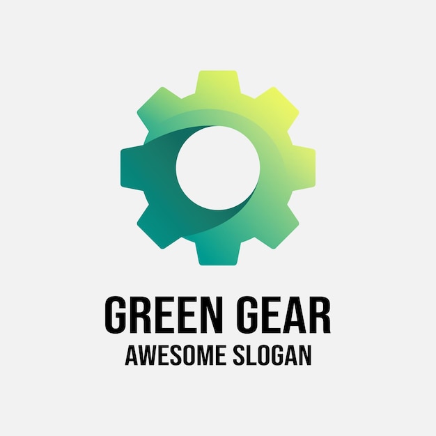 Gratis Vektor gear gradient logotypdesign