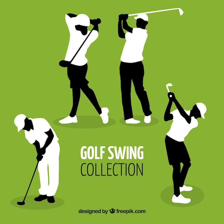 Gratis Vektor golfsving sæt