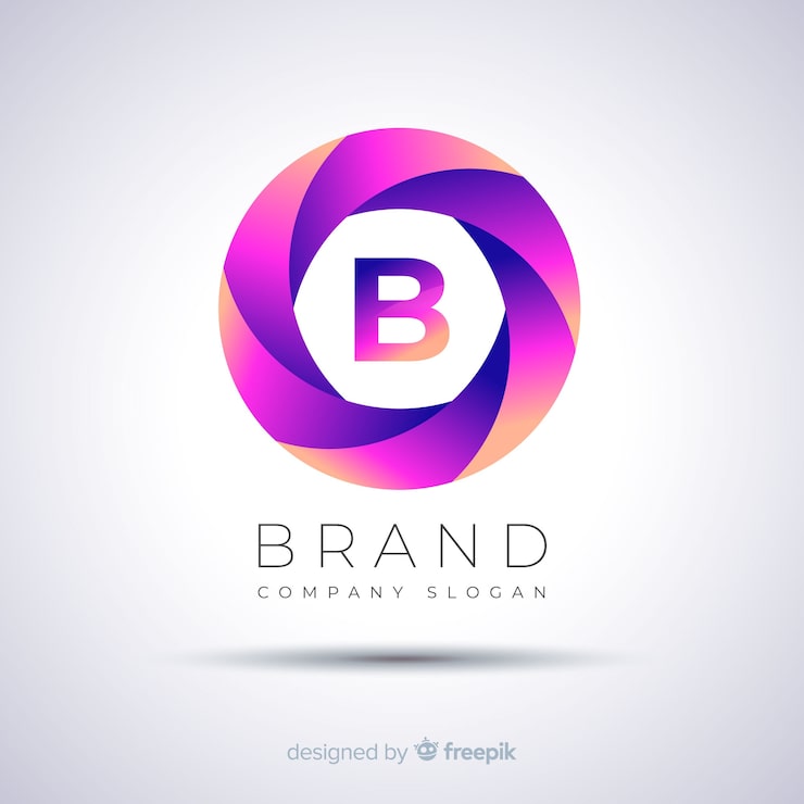 Gratis Vektor gradient abstrakt sfärisk logotypmall