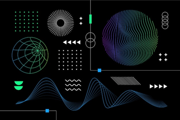 Gratis Vektor gradient abstrakt wireframe-baggrund